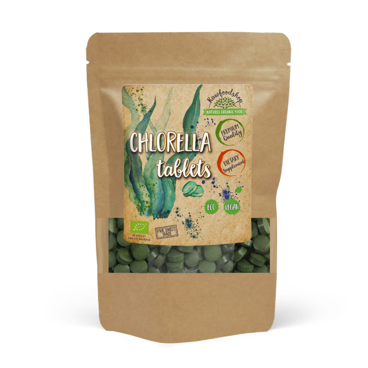 Chlorella Tabletter ØKO 125g i gruppen Helse / Urter, alger & svampe / Chlorella hos Rawfoodshop Scandinavia AB (CHLO0100)