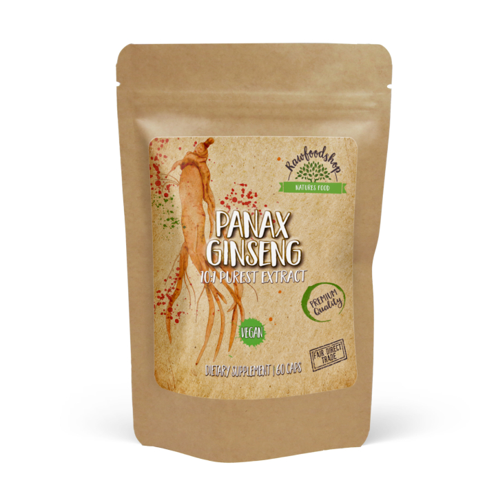 Panax Ginseng Extract 500mg 60 kapsler i gruppen Kosttilskud / Urter & Planter / Urter hos Rawfoodshop Scandinavia AB (CUPANA60CAP)