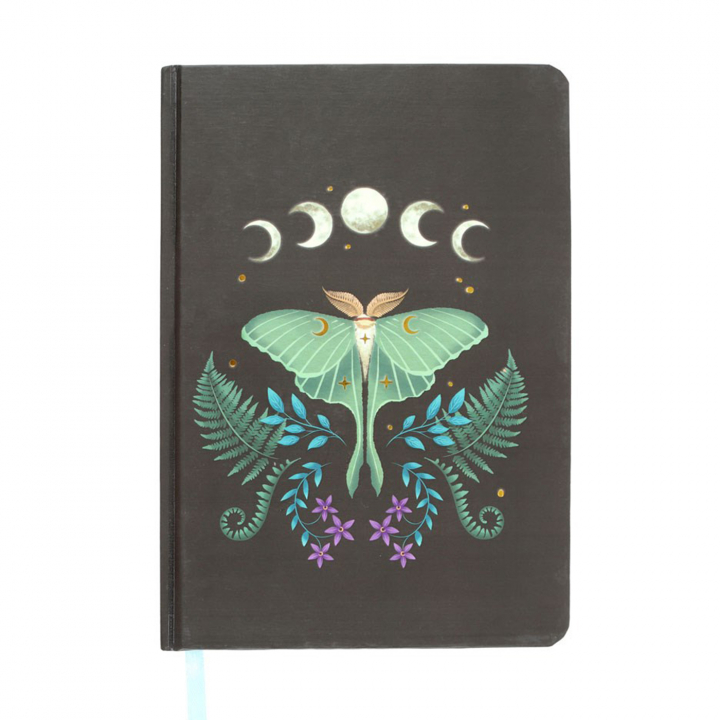 Luna Moth Notebook A5 i gruppen Hjem & Sjæl / Ritual & Ceremoni / Bøger hos Rawfoodshop Scandinavia AB (DF78523)
