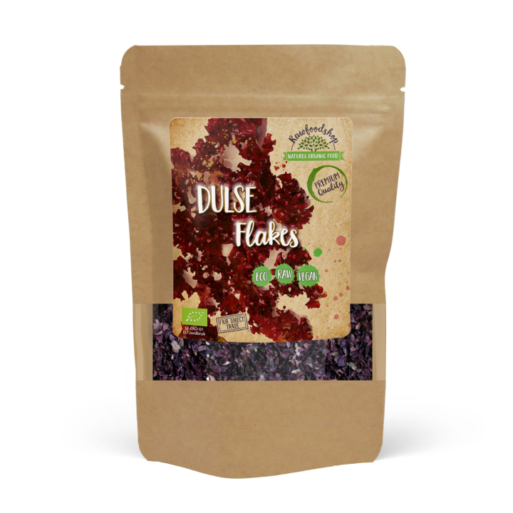 Dulse Flakes ØKO 125g i gruppen Helse / Urter, alger & svampe / Alger & Tang hos Rawfoodshop Scandinavia AB (DULF1)