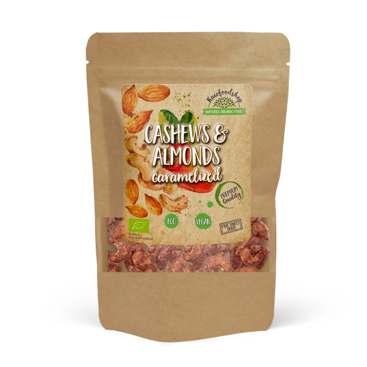 Cashew & Mandel Karamelliserede ØKO 200g i gruppen Råvarer & Drikke / Slik & Chokolade / Snacks hos Rawfoodshop Scandinavia AB (DUOCARSEL5)