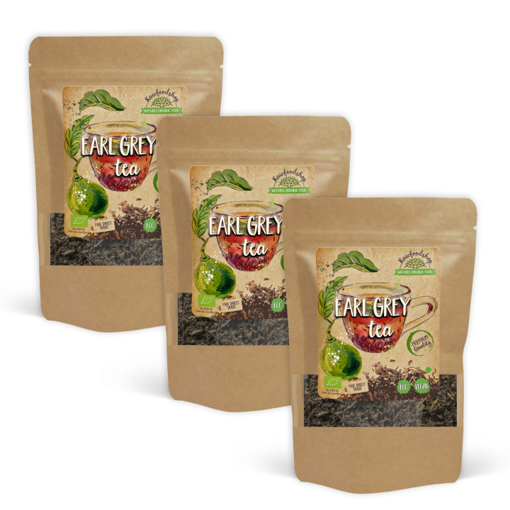 Earl Grey Te ØKO 100g x 3 pakker i gruppen Råvarer & Drikke / Drikkevarer / Te hos Rawfoodshop Scandinavia AB (EGT10-SET3)
