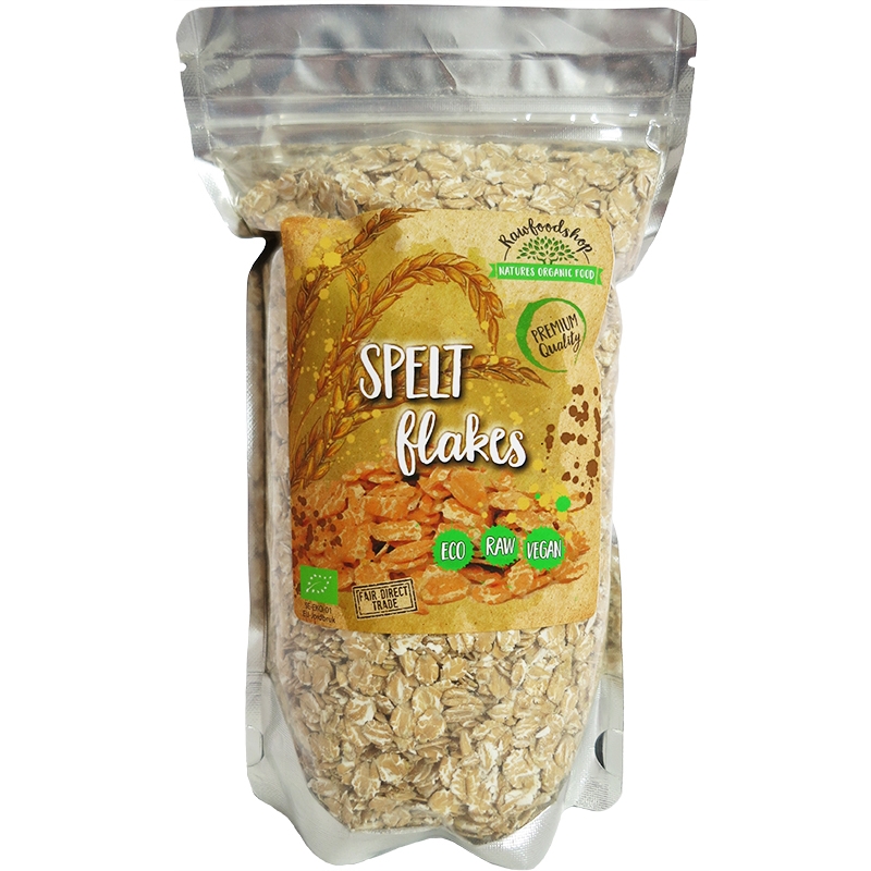 Spelthvede Flager ØKO 500g i gruppen Råvarer & Drikke / Bagning / Gryn & Flager hos Rawfoodshop Scandinavia AB (FL1)