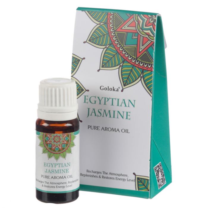 Goloka egyptisk jasmin duftolie 10ml i gruppen Hjem & Sjæl / Ritual & Ceremoni / Røgelse, Lys og Dufte hos Rawfoodshop Scandinavia AB (FO35896)