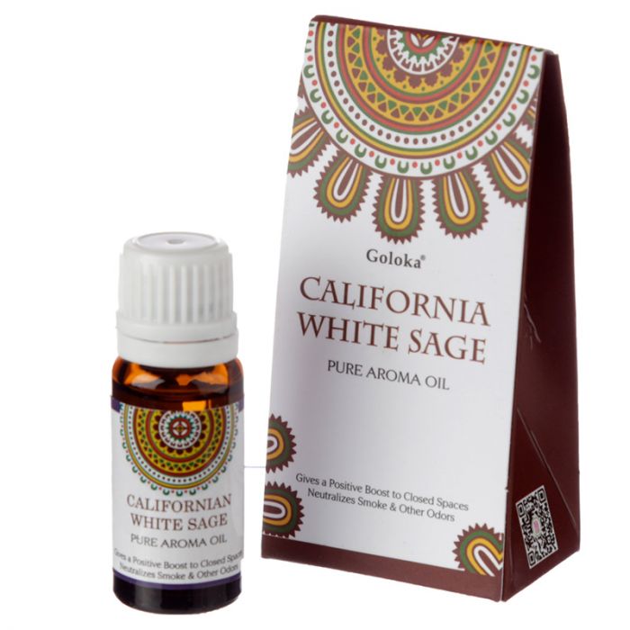 Goloka California White Sage Duft Oil 10ml i gruppen Hjem & Sjæl / Ritual & Ceremoni / Røgelse, Lys og Dufte hos Rawfoodshop Scandinavia AB (FO35926)