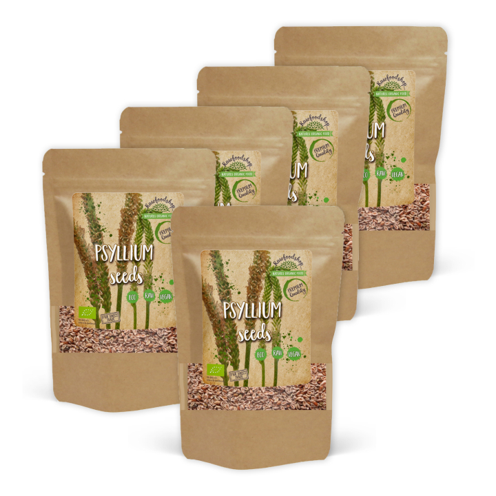 Psyllium Frø ØKO 300g x 5 pakker i gruppen Råvarer & Drikke / Helsekost / Frø hos Rawfoodshop Scandinavia AB (FRO11-SET5)