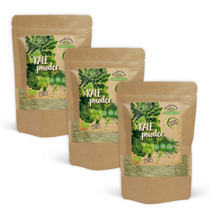 Grønkål Pulver ØKO 125g x 3 pakker i gruppen Råvarer & Drikke / Helsekost / Grønne Pulvere hos Rawfoodshop Scandinavia AB (GKP150-SET3)