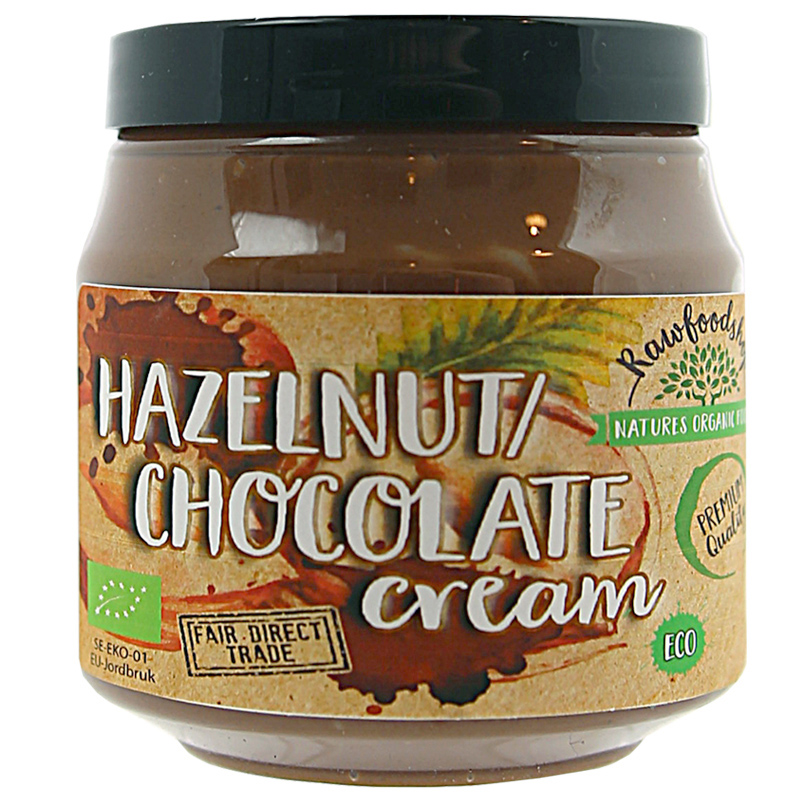 Hasselnødde og Chokolade Creme ØKO 250g i gruppen DEALS / Nødder & Smør hos Rawfoodshop Scandinavia AB (HASCHO1)