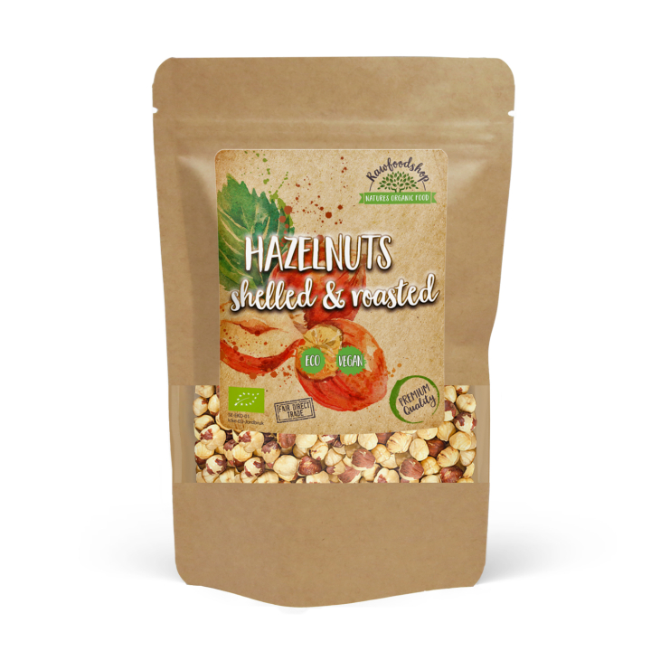 Hasselnødder afskallede og ristede ØKO 200g i gruppen Råvarer & Drikke / Nødder / Hasselnødder hos Rawfoodshop Scandinavia AB (HATO1)
