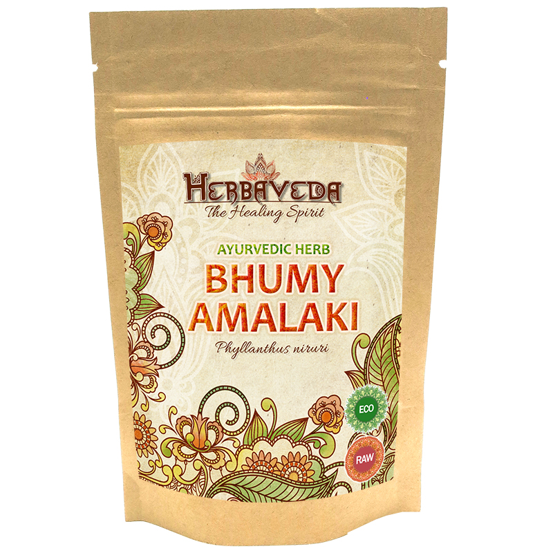 Herbaveda Bhumyamalaki Churna ØKO 100g i gruppen Helse / Urter, alger & svampe / Urter hos Rawfoodshop Scandinavia AB (HERBA03)