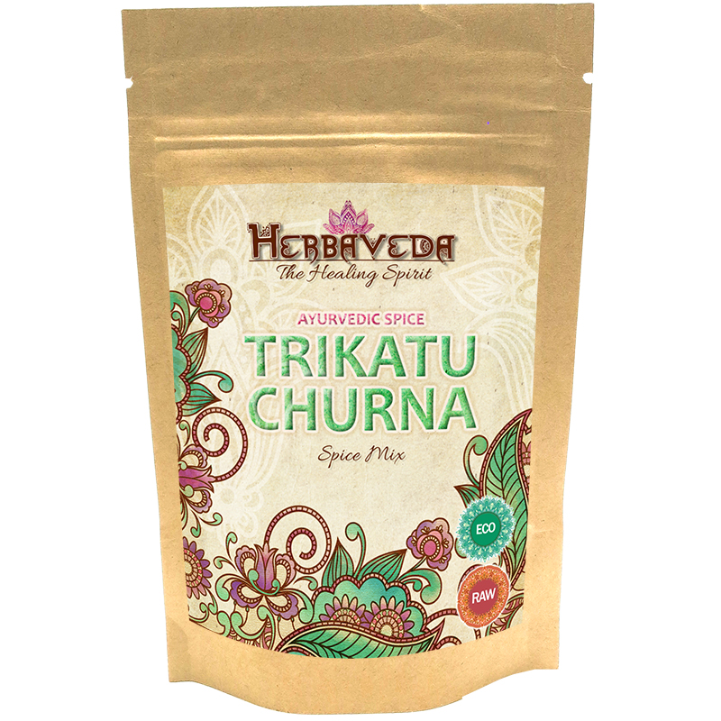 Herbaveda Trikatu Churna ØKO 100g i gruppen Naturlige kosttilskud / Superfood / Urter hos Rawfoodshop Scandinavia AB (HERBA09)