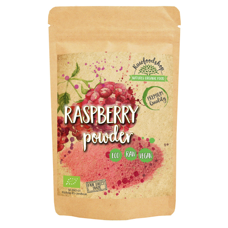 Hindbær Pulver ØKO 100g i gruppen Råvarer & Drikke / Frugt & Frugtpulver / Hallon hos Rawfoodshop Scandinavia AB (HLP10)