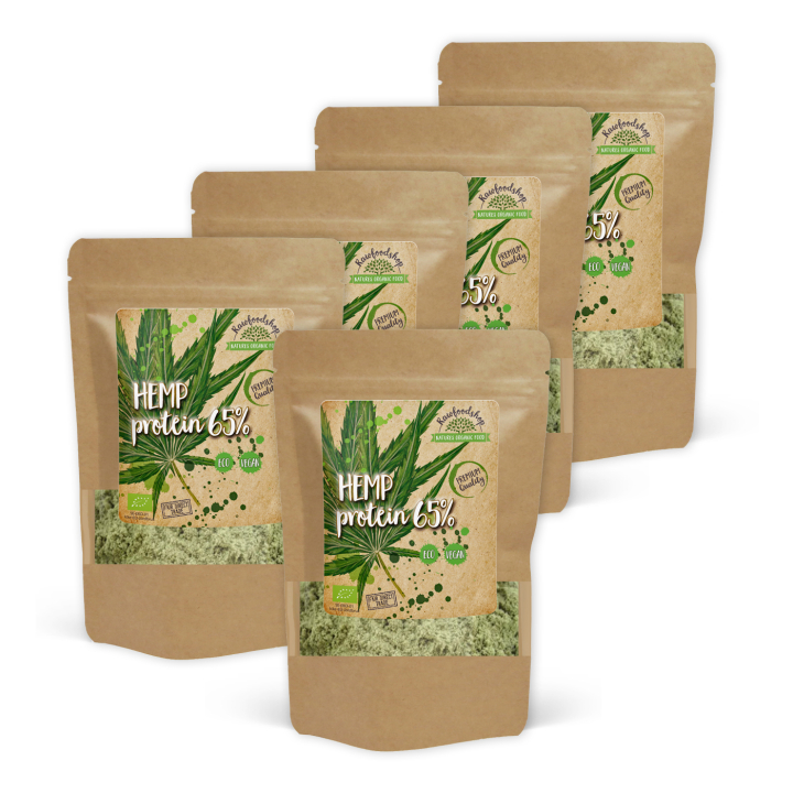 Hampeprotein 65% ØKO 500g x 5 pakker i gruppen Råvarer & Drikke / Helsekost / Proteinpulver hos Rawfoodshop Scandinavia AB (HMP50-SET5)