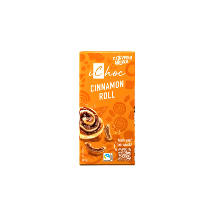 Chokolade Cinnamon Roll ØKO 80g i gruppen Råvarer & Drikke / Slik & Chokolade / Chokolade og Bars hos Rawfoodshop Scandinavia AB (ICHOC02)