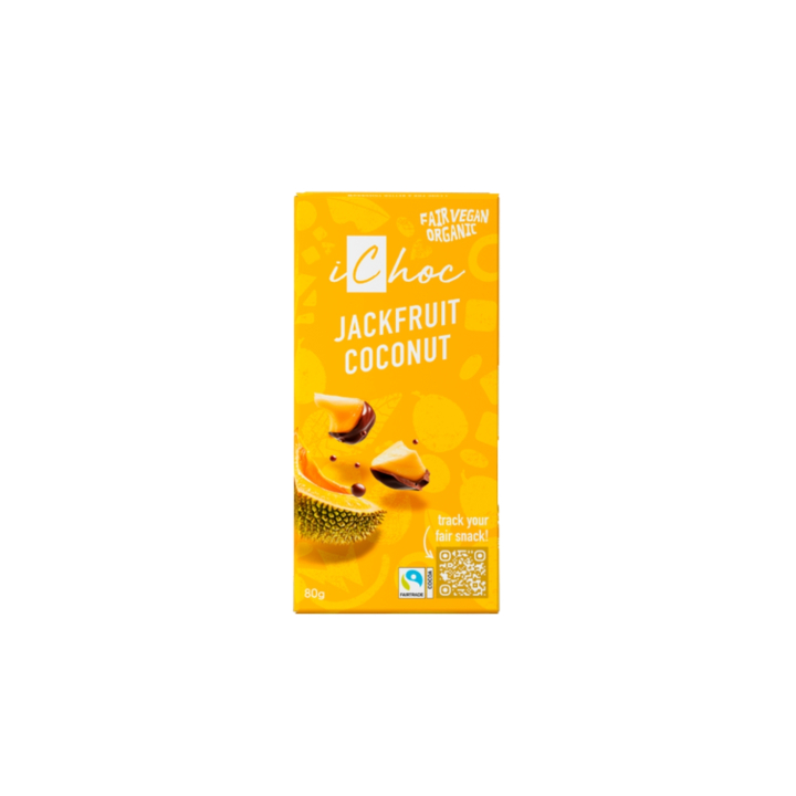 Chokolade Jackfruit Coconut ØKO 80g i gruppen Råvarer & Drikke / Slik & Chokolade / Chokolade og Bars hos Rawfoodshop Scandinavia AB (ICHOC04-1)