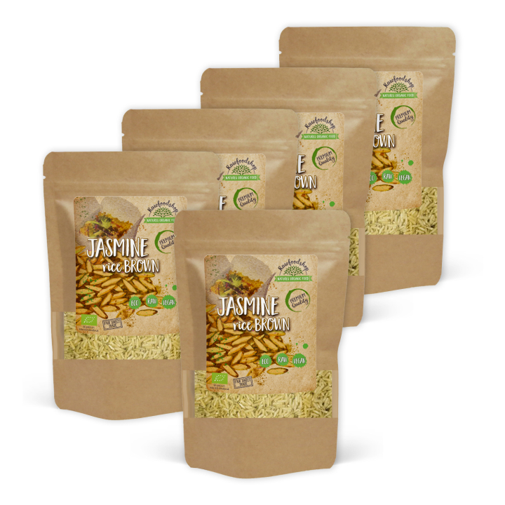 Jasminris Brunt Råris ØKO 500g x 5 pakker i gruppen Råvarer & Drikke / Spisekammer / Ris & Korn hos Rawfoodshop Scandinavia AB (JRB50-SET5)