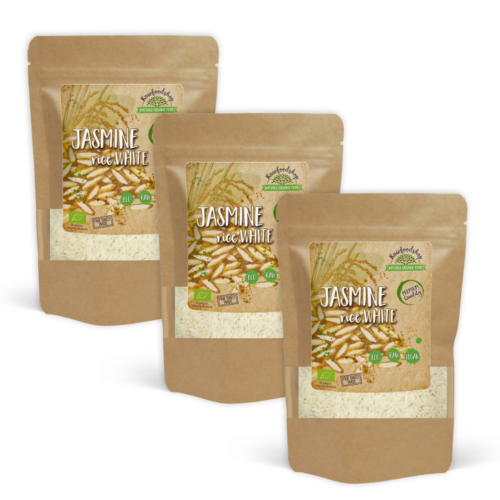Jasminris Hvide ØKO 500g x 3 pakker i gruppen Råvarer & Drikke / Spisekammer / Ris & Korn hos Rawfoodshop Scandinavia AB (JRV50-SET3)