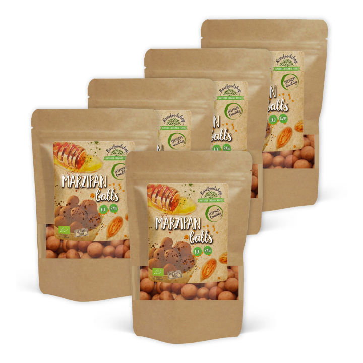 Marcipankugler i kakao ØKO 100g x 5 pakker i gruppen Råvarer & Drikke / Slik & Chokolade / Slik hos Rawfoodshop Scandinavia AB (K21756-SET5)