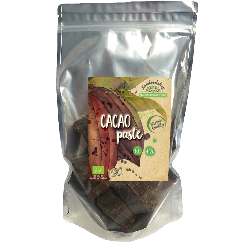 Kakaomasse 100% ØKO 500g i gruppen Råvarer & Drikke / Bagning / Kakaoprodukter hos Rawfoodshop Scandinavia AB (KAK4)