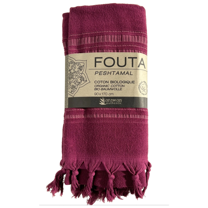 Fouta Ametyst i Økologisk Bomuld 90x170cm i gruppen Kropspleje / Færdigvarer hos Rawfoodshop Scandinavia AB (KFO9AM)