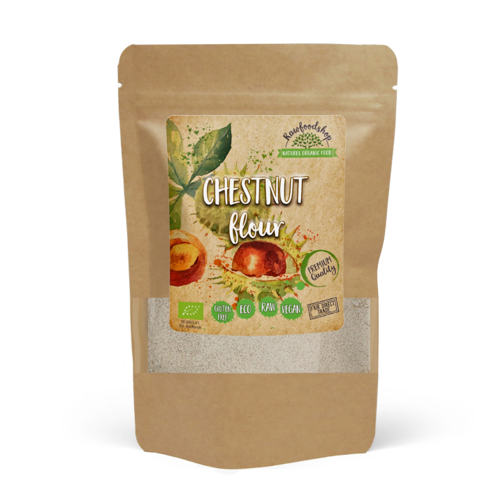Kastanjemel ØKO 500g i gruppen Råvarer & Drikke / Bagning / Mel hos Rawfoodshop Scandinavia AB (KNM50)