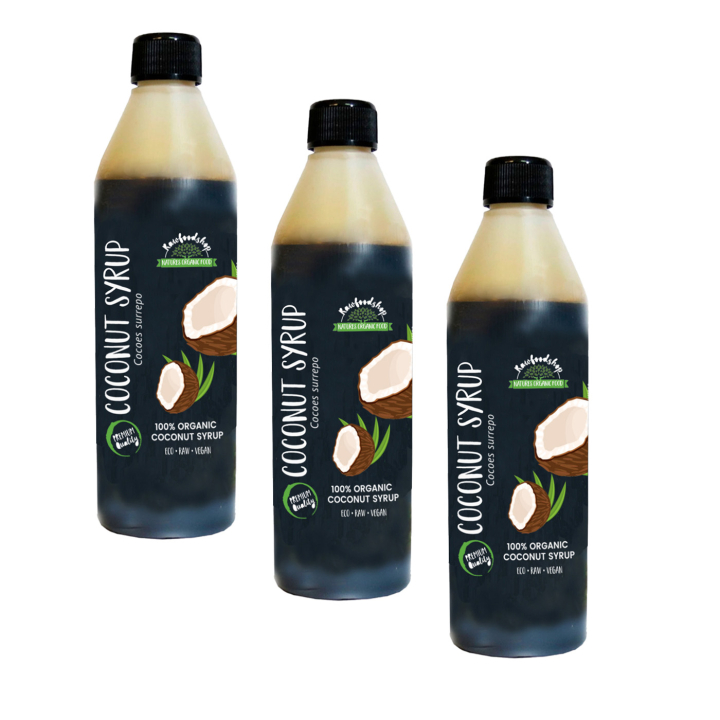 Kokossirup ØKO 250ml x 3 flasker i gruppen Råvarer & Drikke / Bagning / Sirup hos Rawfoodshop Scandinavia AB (KOSIRAP01-SET3)