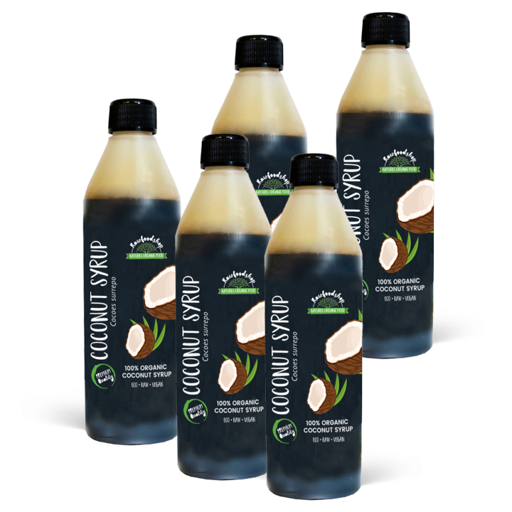 Kokossirup ØKO 250ml x 5 flasker i gruppen Råvarer & Drikke / Bagning / Sirup hos Rawfoodshop Scandinavia AB (KOSIRAP01-SET5)