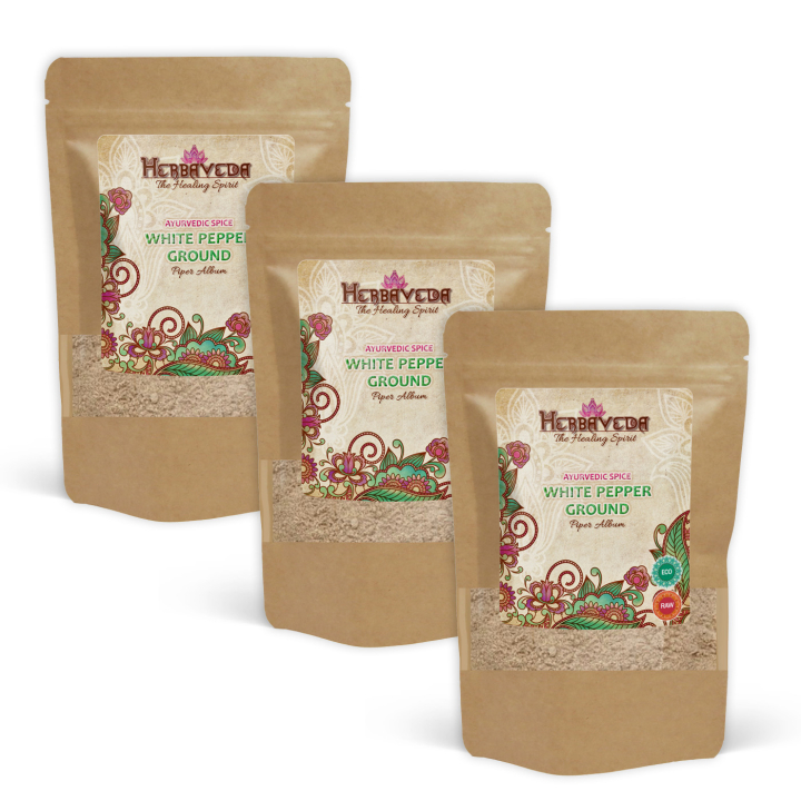 Hvid Peber Malet ØKO 50g x 3 pakker i gruppen Råvarer & Drikke / Spisekammer / Krydderier & Salt hos Rawfoodshop Scandinavia AB (KRY101-SET3)