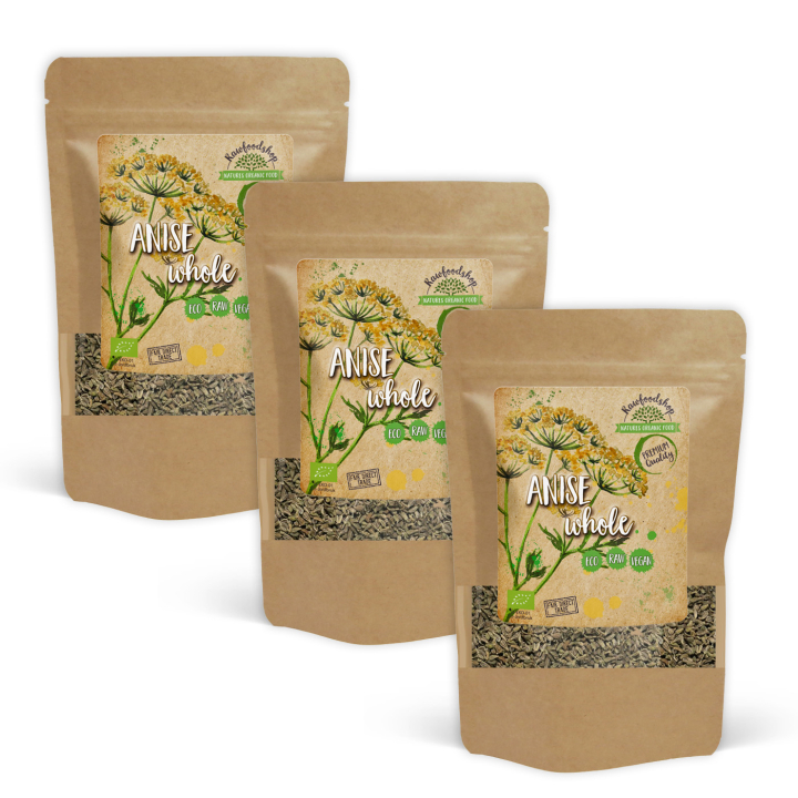 Anis Frø Hele ØKO 50g x 3 pakker i gruppen Råvarer & Drikke / Spisekammer / Krydderier & Salt hos Rawfoodshop Scandinavia AB (KRY92-SET3)