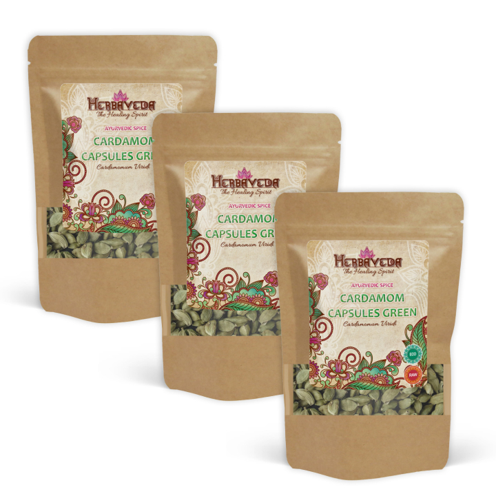 Kardemomme Hela kapsler ØKO 50g x 3 pakker i gruppen Råvarer & Drikke / Spisekammer / Krydderier & Salt hos Rawfoodshop Scandinavia AB (KRYDD06-SET3)