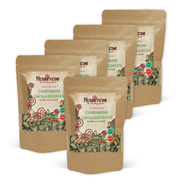 Kardemomme Hela kapsler ØKO 50g x 5 pakker i gruppen Råvarer & Drikke / Spisekammer / Krydderier & Salt hos Rawfoodshop Scandinavia AB (KRYDD06-SET5)