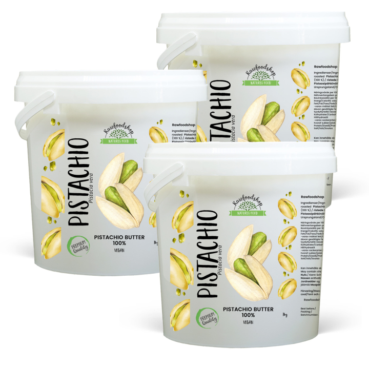 Pistaciesmør 1kg x 3 dåser i gruppen Råvarer & Drikke / Nødder / Nøddesmør hos Rawfoodshop Scandinavia AB (L00220BGP1-SET3)