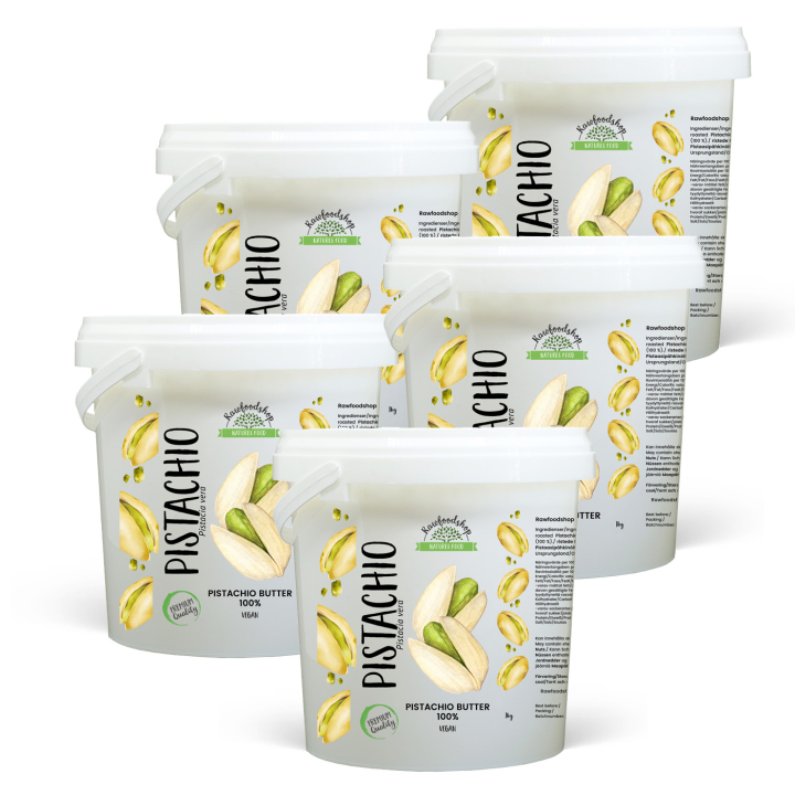 Pistaciesmør 1kg x 5 dåser i gruppen Råvarer & Drikke / Nødder / Nøddesmør hos Rawfoodshop Scandinavia AB (L00220BGP1-SET5)
