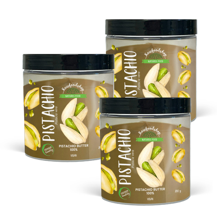 Pistaciesmør 200g x 3 dåser i gruppen Råvarer & Drikke / Nødder / Nøddesmør hos Rawfoodshop Scandinavia AB (L00220BGP2-SET3)
