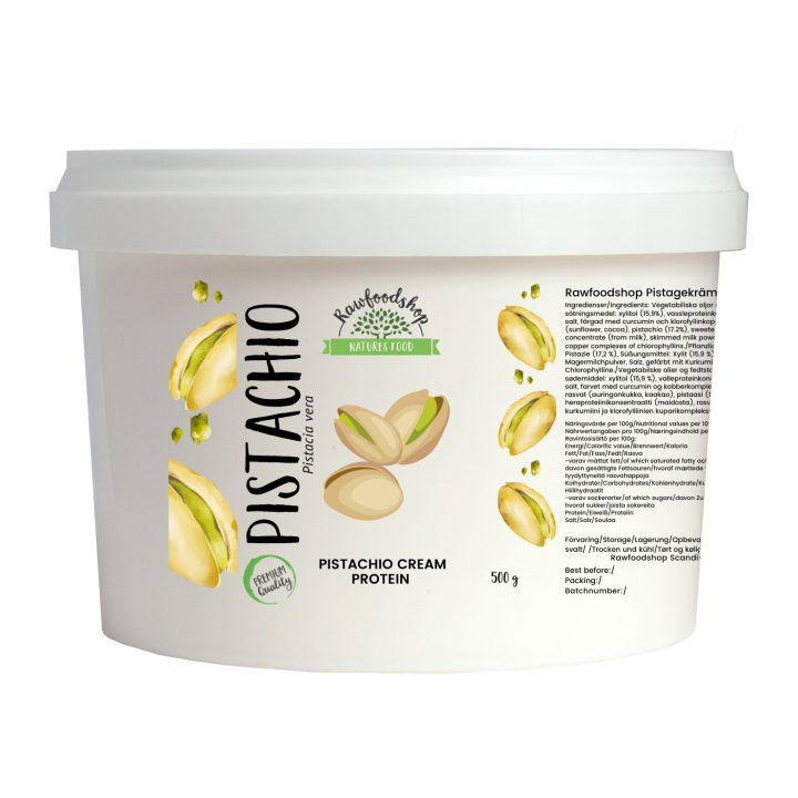 Pistaciecreme Protein 500g i gruppen Råvarer & Drikke / Nødder / Pistacienødder hos Rawfoodshop Scandinavia AB (L041403001-5)