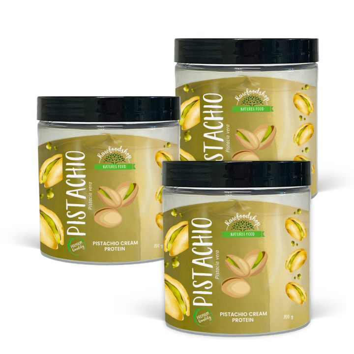 Pistaciecreme Protein 200g x 3 dåser i gruppen Råvarer & Drikke / Nødder / Pistacienødder hos Rawfoodshop Scandinavia AB (L0414030012-SET3)
