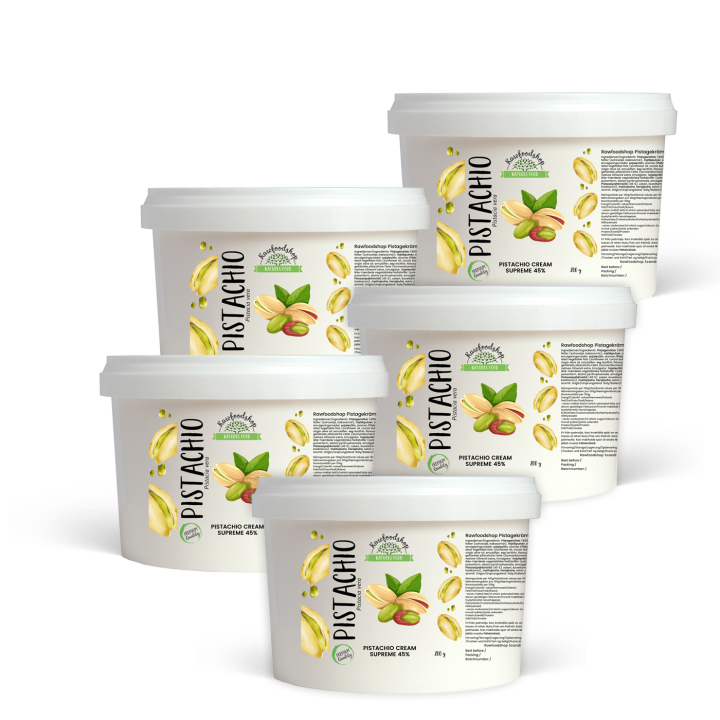 Pistaciecreme Supreme 45% 500g x 5 dåser i gruppen Råvarer & Drikke / Nødder / Pistacienødder hos Rawfoodshop Scandinavia AB (L1001009015-SET5)