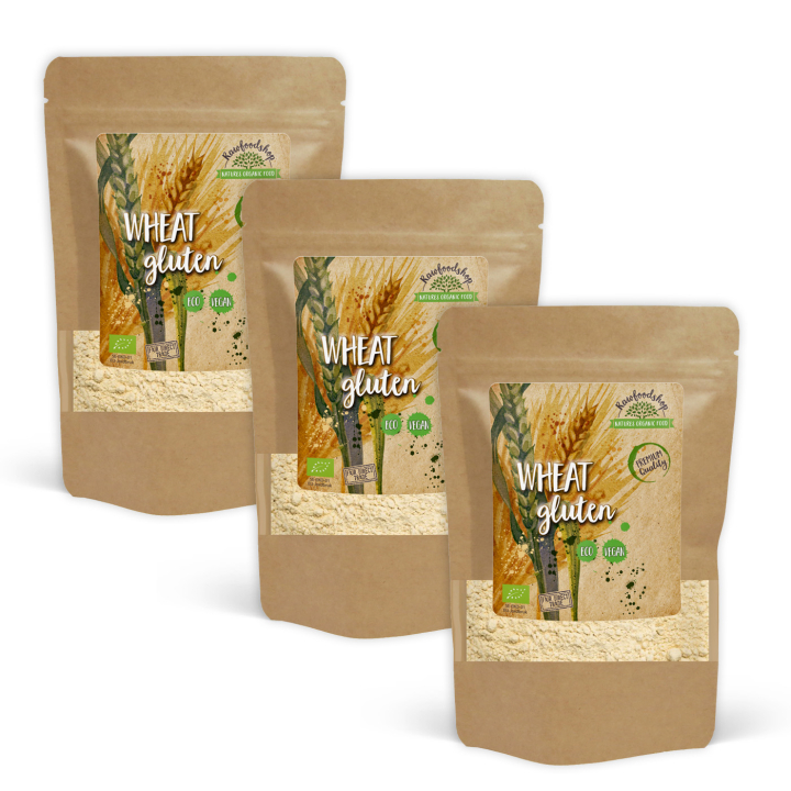 Hvedegluten ØKO 500g x 3 pakker i gruppen Råvarer & Drikke / Bagning / Mel hos Rawfoodshop Scandinavia AB (LBAK500074E-SET3)