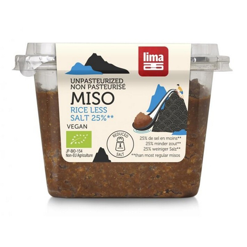 Upasteuriseret Ris Miso 25% mindre salt ØKO 300g i gruppen Råvarer & Drikke / Spisekammer / Smagssætning / Bouillon & Miso hos Rawfoodshop Scandinavia AB (LIMA054)