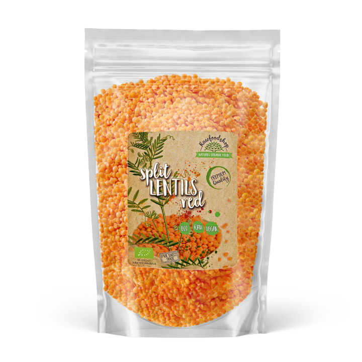 Linser Røde Delte ØKO 500g i gruppen Råvarer & Drikke / Spisekammer / Bælgfrugter hos Rawfoodshop Scandinavia AB (LINS500)