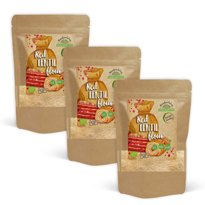 Linsemel Rødt ØKO 500g x 3 pakker i gruppen Råvarer & Drikke / Bagning / Mel hos Rawfoodshop Scandinavia AB (LINSMJOLROTT01-SET3)