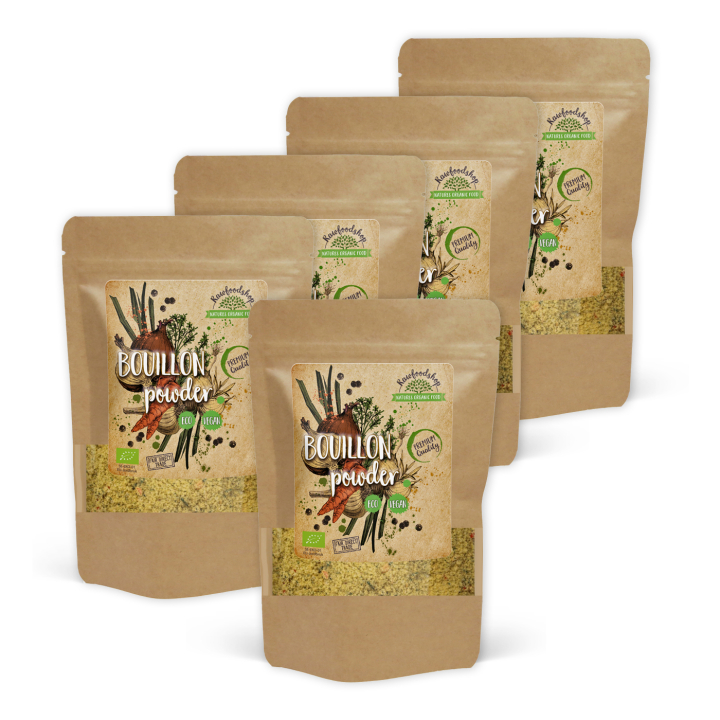 Bouillon Gærfri ØKO 220g x 5 pakker i gruppen Råvarer & Drikke / Spisekammer / Smagssætning hos Rawfoodshop Scandinavia AB (LKRY220011E-SET5)