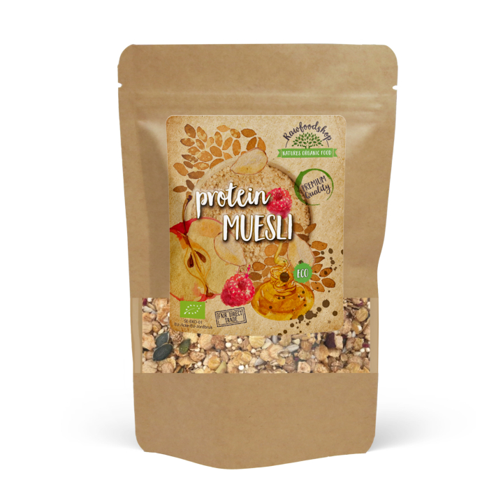 Proteinmysli ØKO 400g i gruppen Råvarer & Drikke / Bagning / Granola, Grød og Puffer hos Rawfoodshop Scandinavia AB (LOWCARB1)