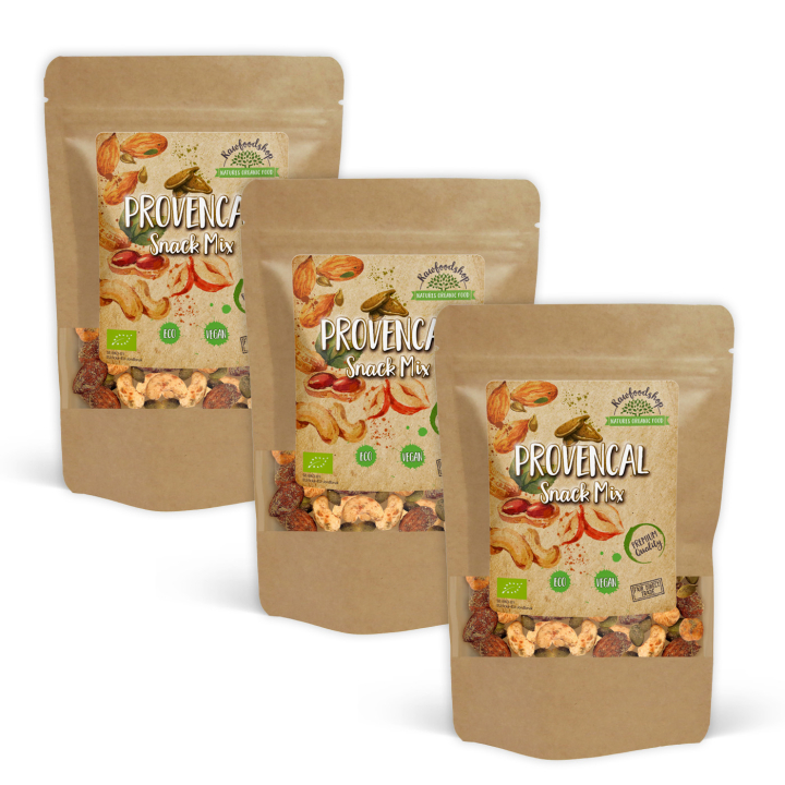 Provencal Snackmix ØKO 200g x 3 pakker i gruppen Råvarer & Drikke / Nødder / Nøddemix hos Rawfoodshop Scandinavia AB (MELPROV5200-SET3)