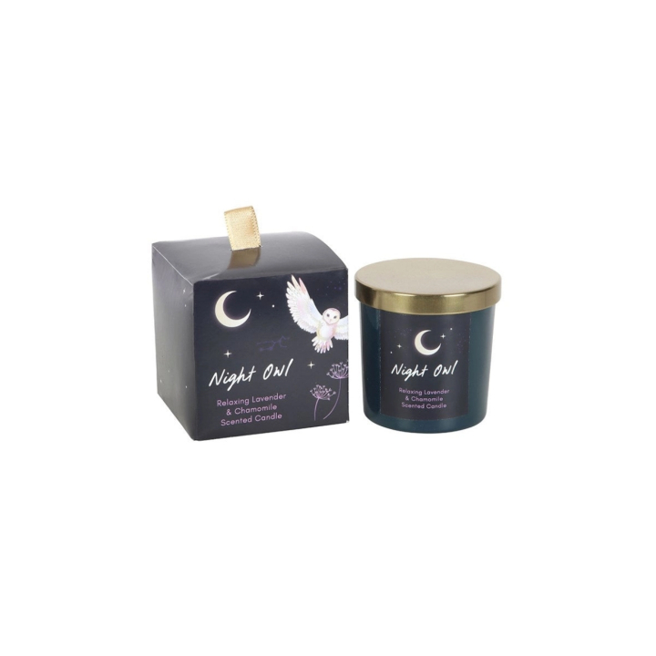 Duftlys Night Owl Lavendel & Kamille i gruppen Hjem & Sjæl / Stemning & duft / Duftlys hos Rawfoodshop Scandinavia AB (MF-09325)