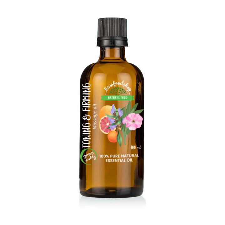 Toning & Firming Massage Oil 100ml i gruppen Kropspleje / DIY Råvarer / Æteriske olier hos Rawfoodshop Scandinavia AB (MOLUL-08)