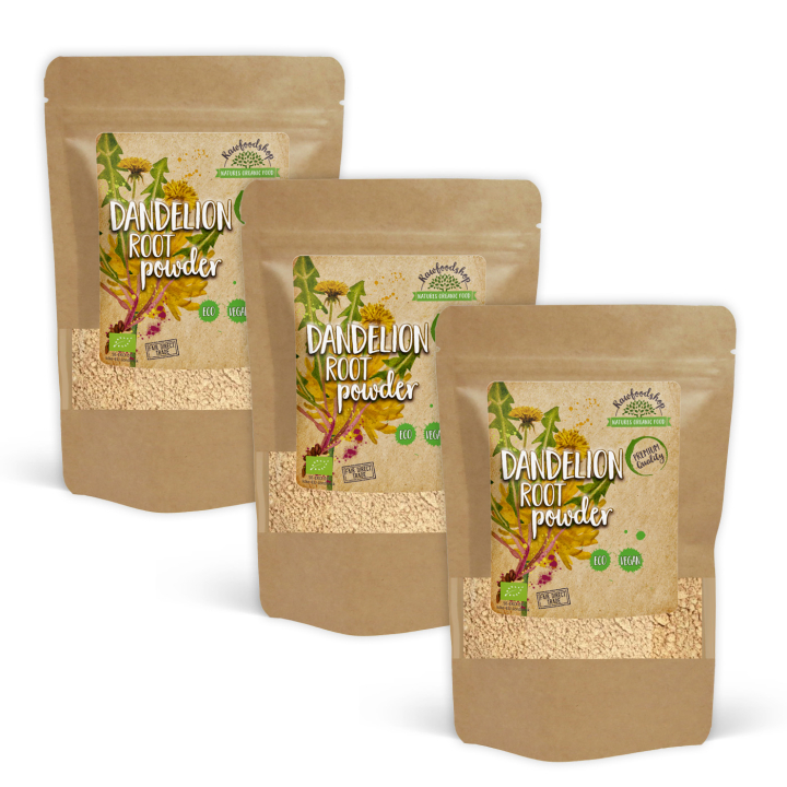 Mælkebøtterod Pulver ØKO 125g x 3 pakker i gruppen Råvarer & Drikke / Helsekost / Grønne Pulvere hos Rawfoodshop Scandinavia AB (MRP10-SET3)