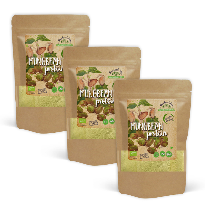 Mungbønne Protein ØKO 500g x 3 pakker i gruppen Råvarer & Drikke / Helsekost / Proteinpulver hos Rawfoodshop Scandinavia AB (MUPO1-SET3)