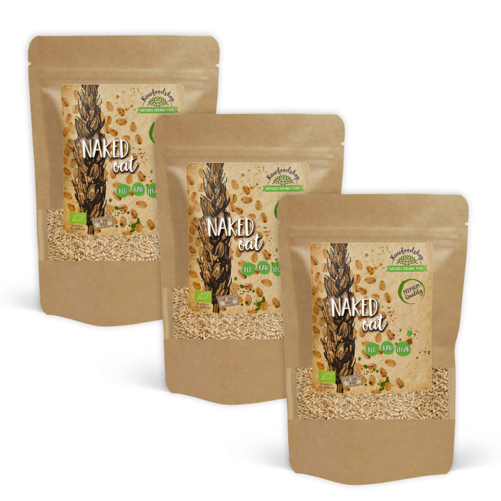 Nøgen Havre ØKO 500g x 3 pakker i gruppen Råvarer & Drikke / Bagning / Gryn & Flager hos Rawfoodshop Scandinavia AB (NHS50-SET3)