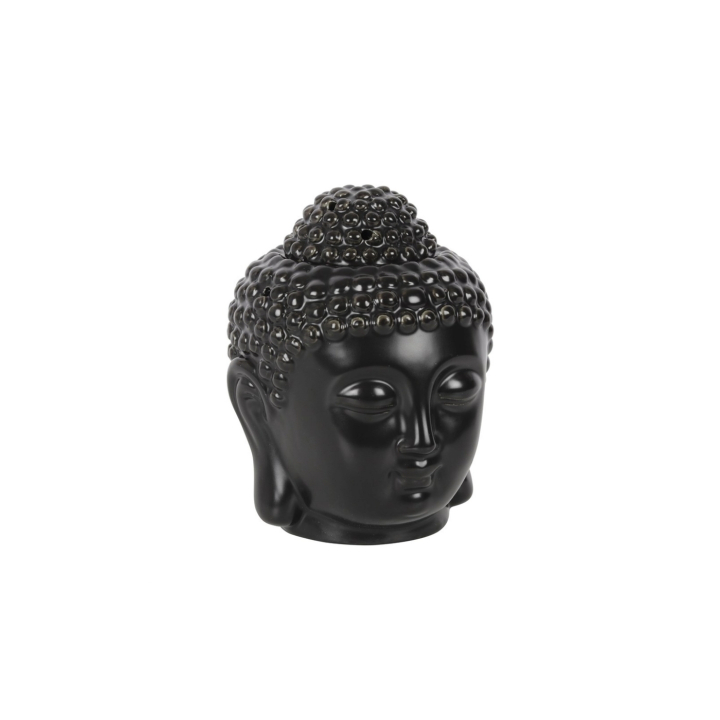 Oliebrænder Black  Buddha Head i gruppen Hjem & Sjæl / Stemning & duft / Oliebrænder hos Rawfoodshop Scandinavia AB (OB-29002-BLACK)